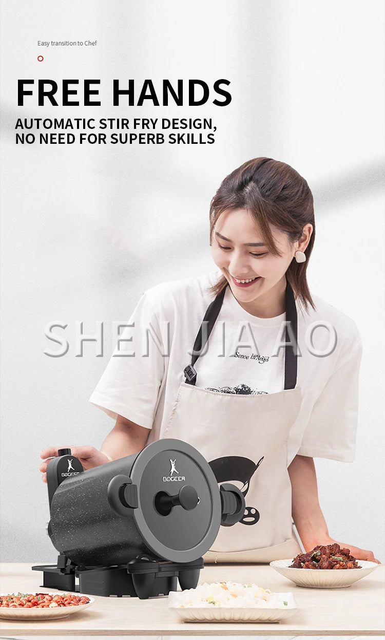 Home & Outdoor Multifunctional Cooking Machine - 360° Rotating Fried Rice, Fried Noodle & Barbecue Tool