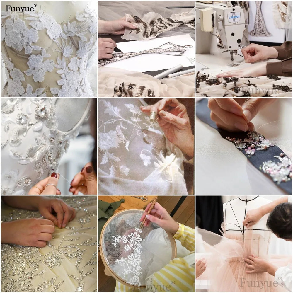 Customized Full Sleeve Muslim Wedding Dress 2025 New High Neck A-Line Chiffon Beading Bridal Gown for Bride To Be Robe De Mariée