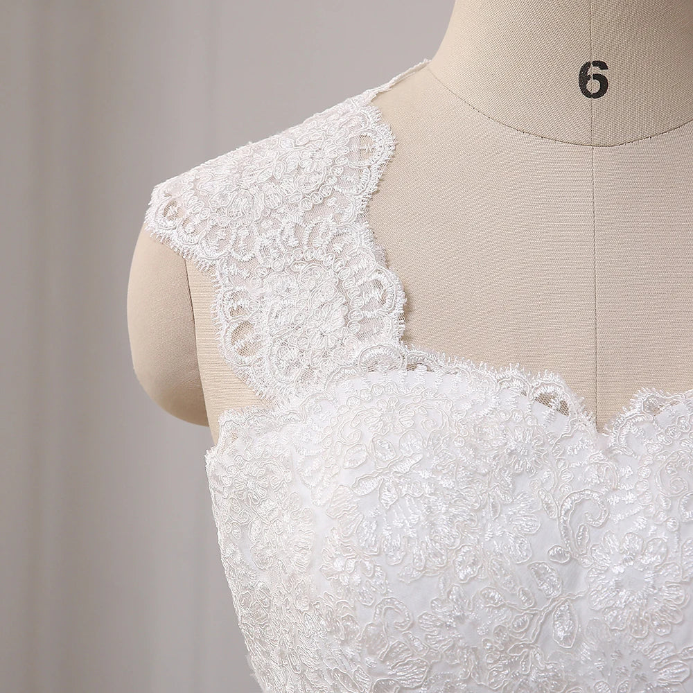 Cheap Beach Wedding Dresses Vestido De Noiva Cap Sleeve Sweetheart Empire Chiffon Bridal dress Lace Pregnant Weding Dress