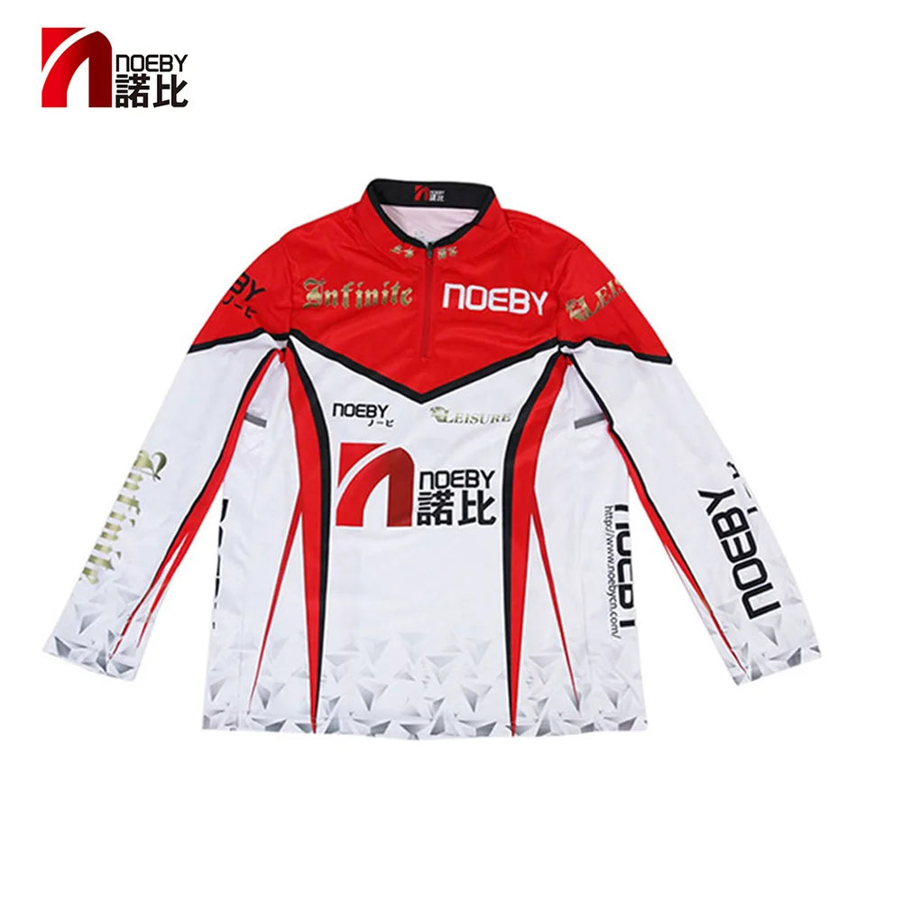 Noeby Long Sleeve Shirt Fishing Clothes Quick Dry Anti-friction Printing Clothes Fishery Fishing Supplies Accessories Clothing