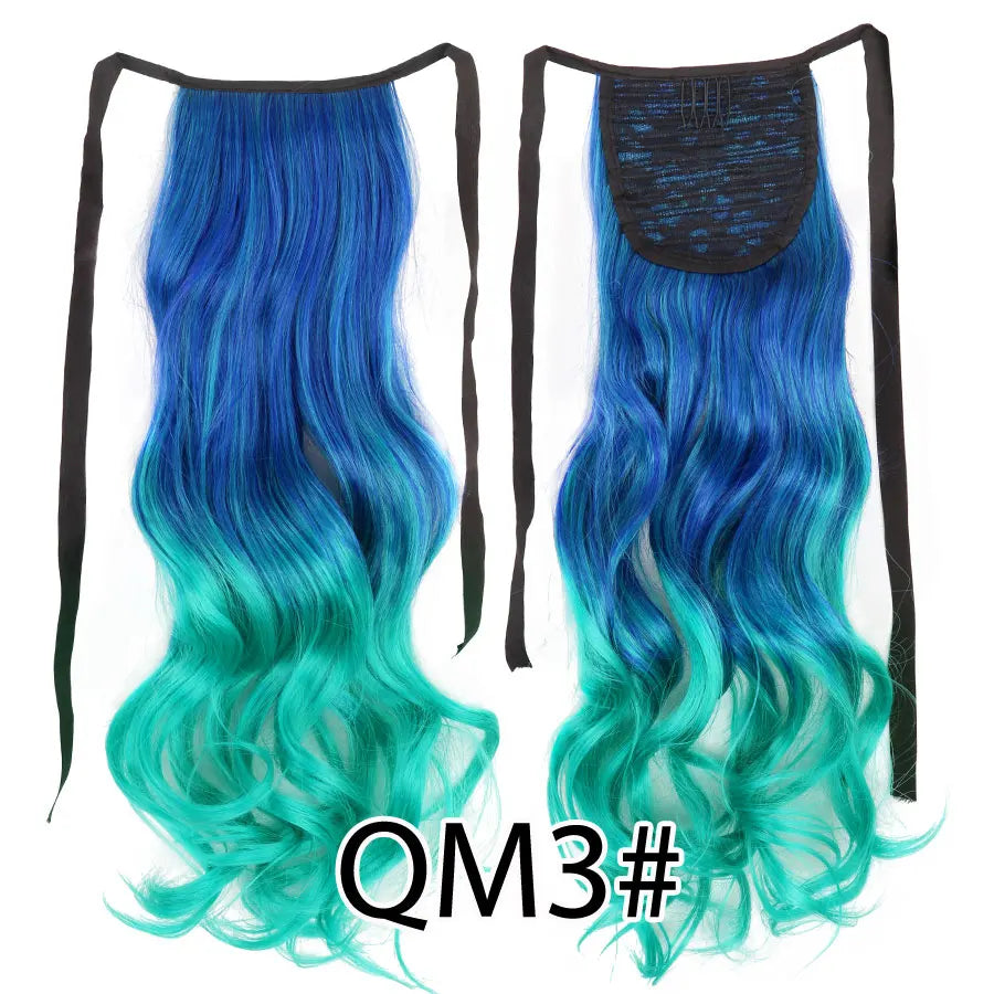 Synthetic Ponytail Long Straight Wrap Around Ponytail Hair Extension Heat-Reistant Fiber Pony Tail Fake Hairpieces For Women