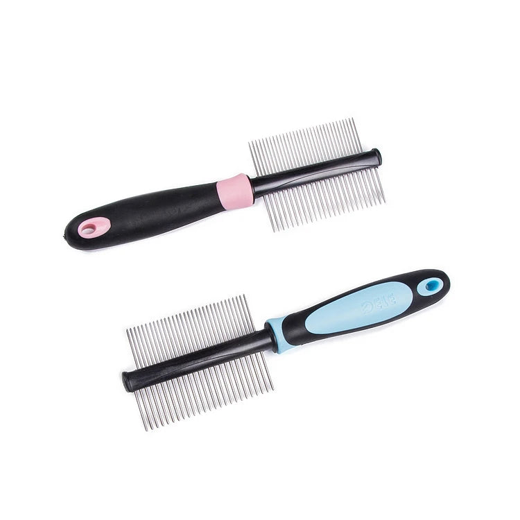 Pet Hair Comb for Cat Dog Hair Remover Double-sided Easy Deshedding Brush for Cat Grooming Tool for Long Small Hair Dog