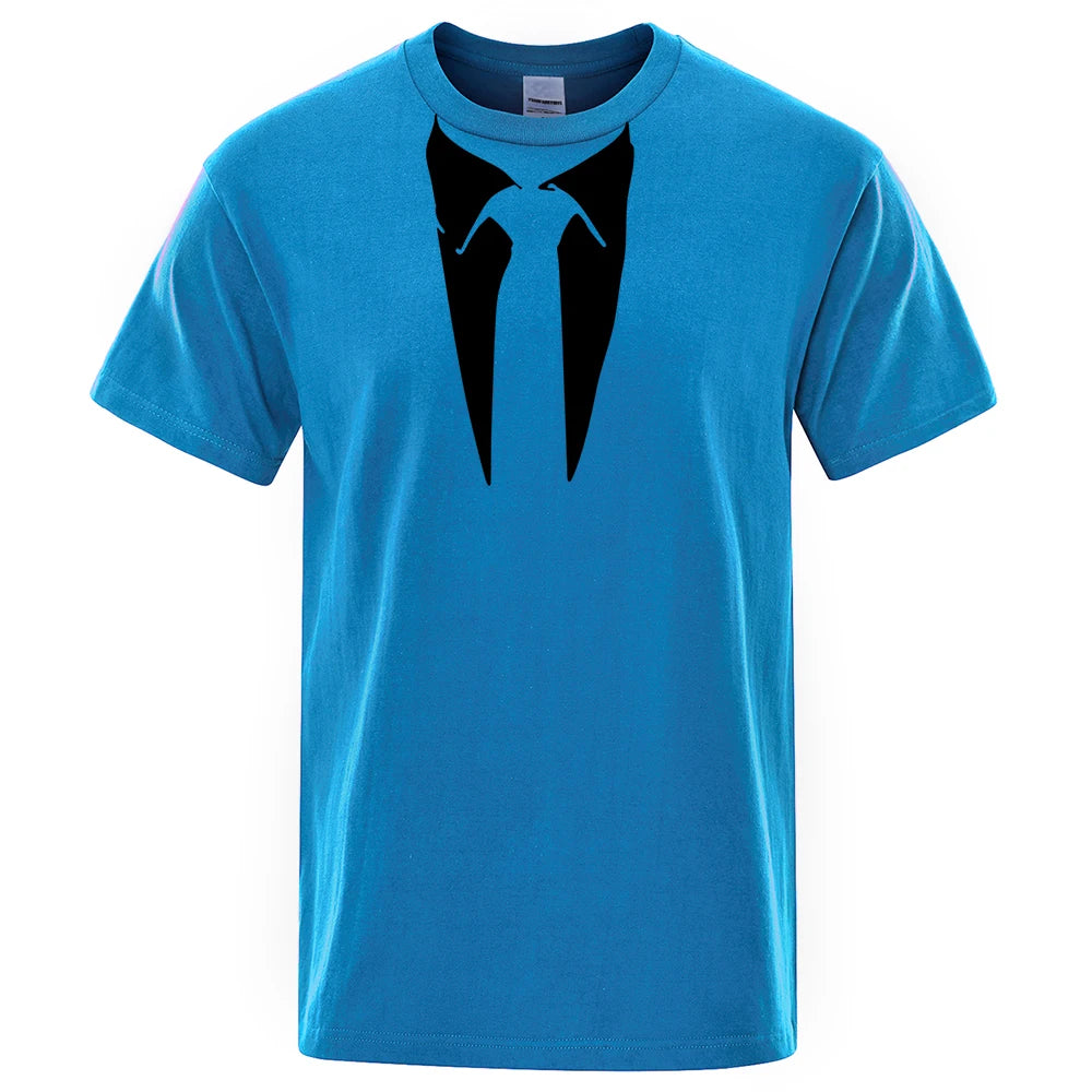 2024 New Summer Men T-shirt Homme Tees Retro Tie Funny T Shirt Man Streetwear Cotten Short Sleeve Top Tees Casual T-Shirts