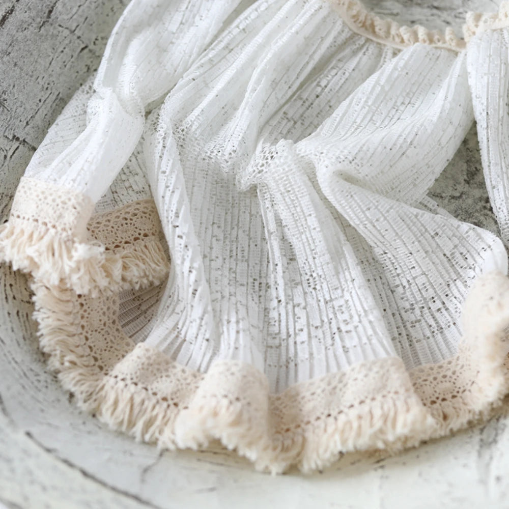 1Year Old Baby Clothes Girls Birthday Dress Newborn Photography Props Strapless Flower Lace Skirt Infant Shoot Photo Accessories