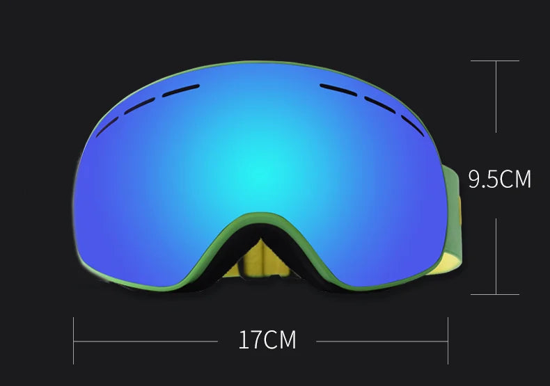 Snowmobile Ski Goggles Double Layers UV400 Anti fog Big Ski Glasses Skiing Snow Men Women Snowboard Goggles