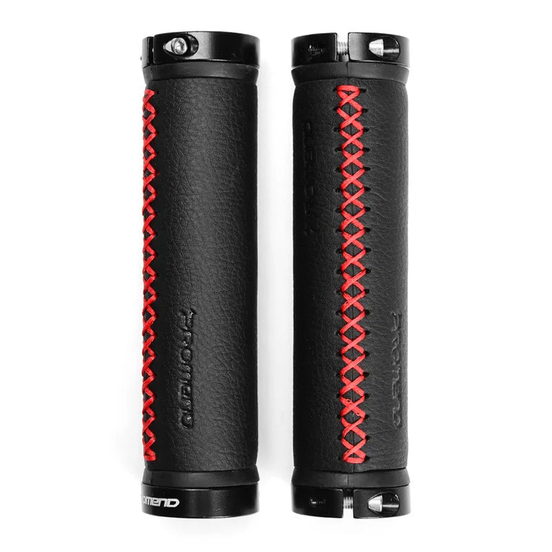 1 Pair Cycling Bike Grips Fiber Leather Mtb Handlebar Cover Grips Smooth Soft  Anti-slip Handle Grip Aluminum Lock Bike Part