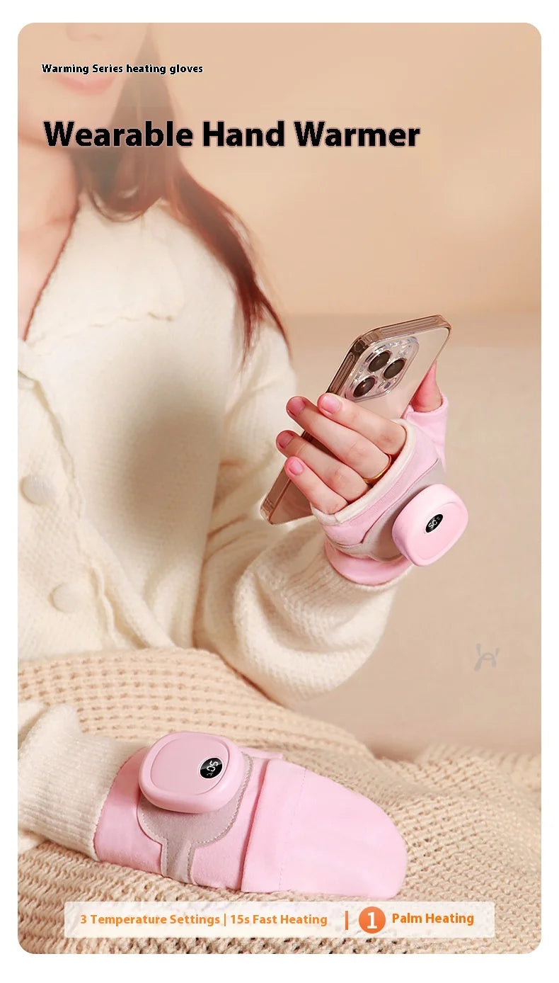 Graphene Heated Gloves Portable Winter Wearable Hand Warmer Handheld