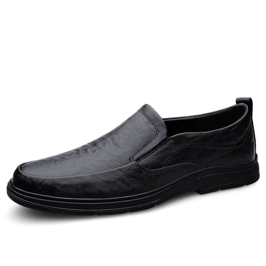 Men's Uniform Dress Oxford Loafers Derby Flats Low-top Slip on Leather Round-toe Business Casual Spring Summer Winter Breathable