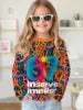 2025 Spring and Autumn Girls Korean Edition Loose Round Neck Long Sleeve T-shirt Top