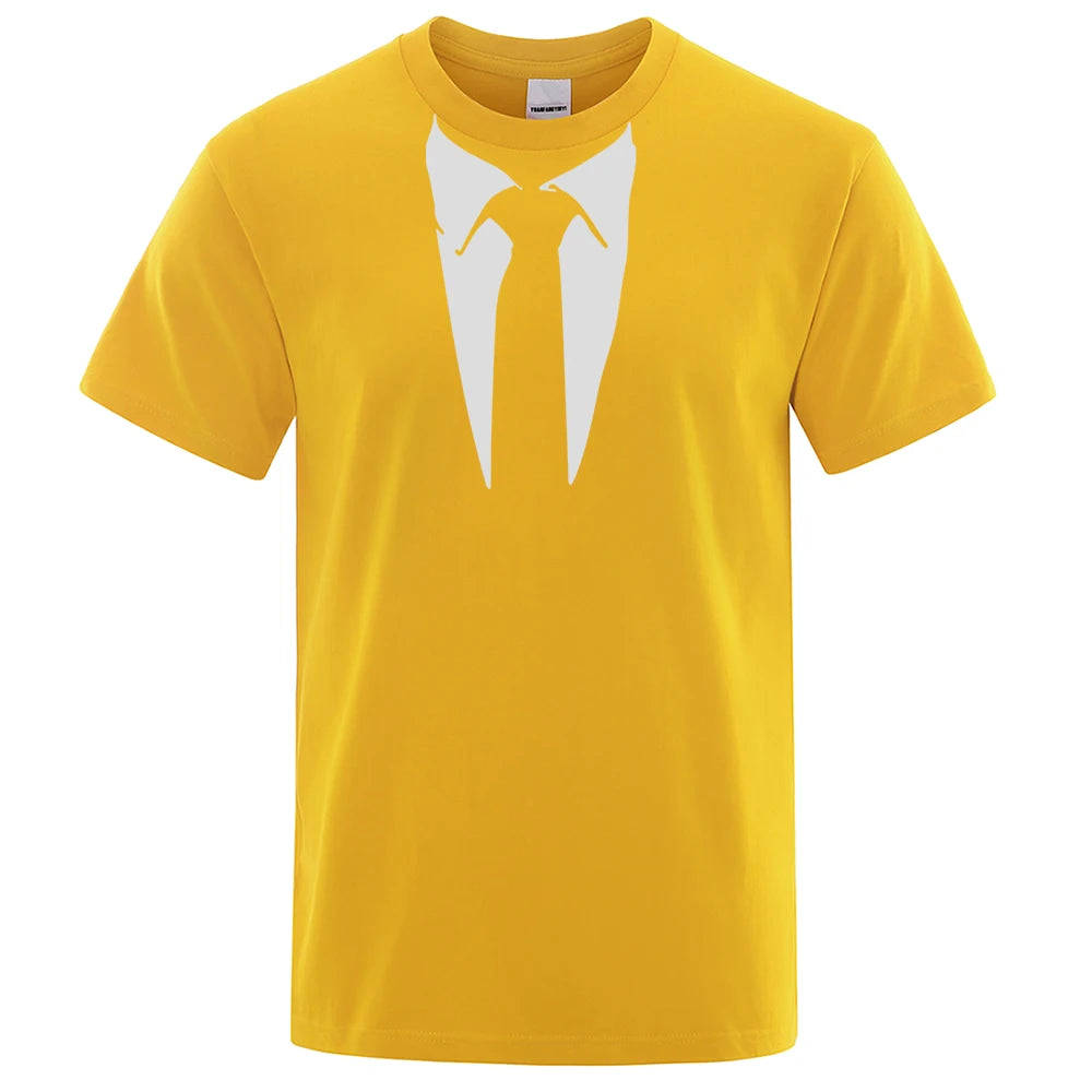 2024 New Summer Men T-shirt Homme Tees Retro Tie Funny T Shirt Man Streetwear Cotten Short Sleeve Top Tees Casual T-Shirts