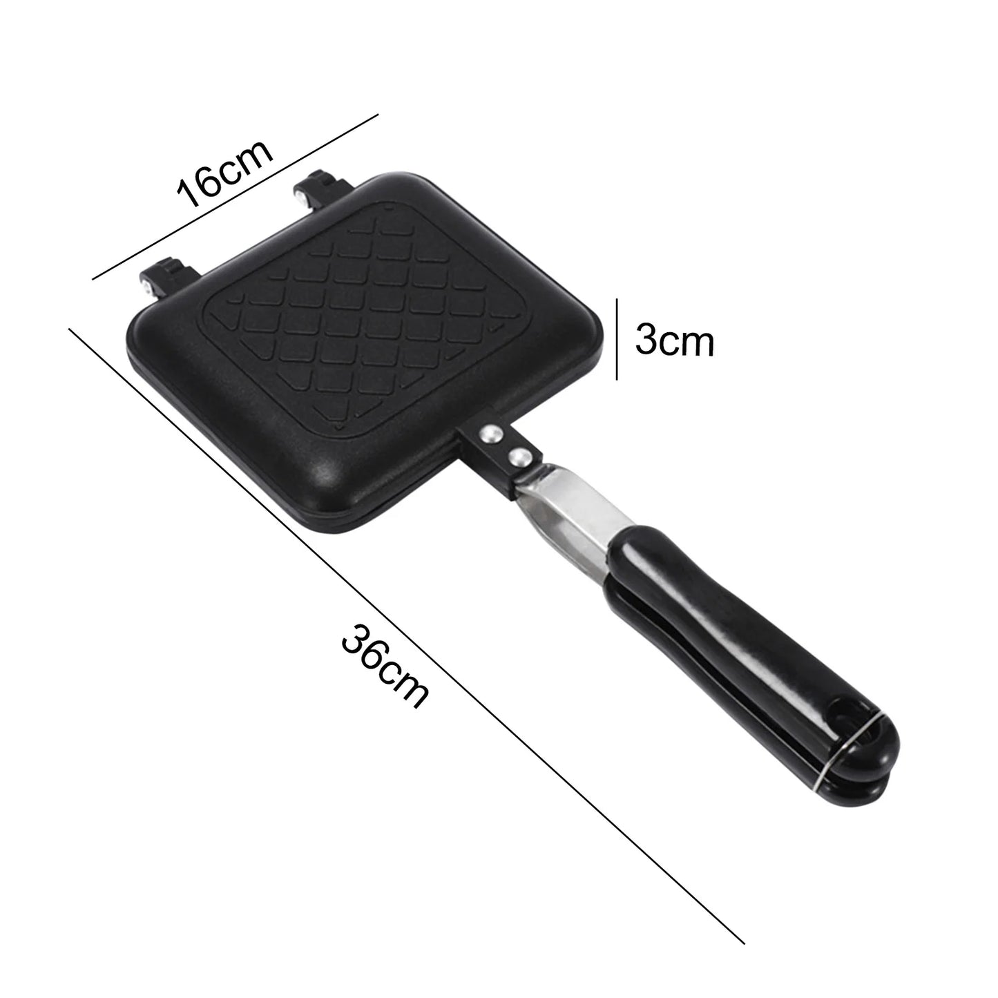 Gas Non-Stick Sandwich Maker Iron Bread Toast Breakfast Machine Waffle Pancake Baking Barbecue Oven Mold Mould Grill Frying Pan