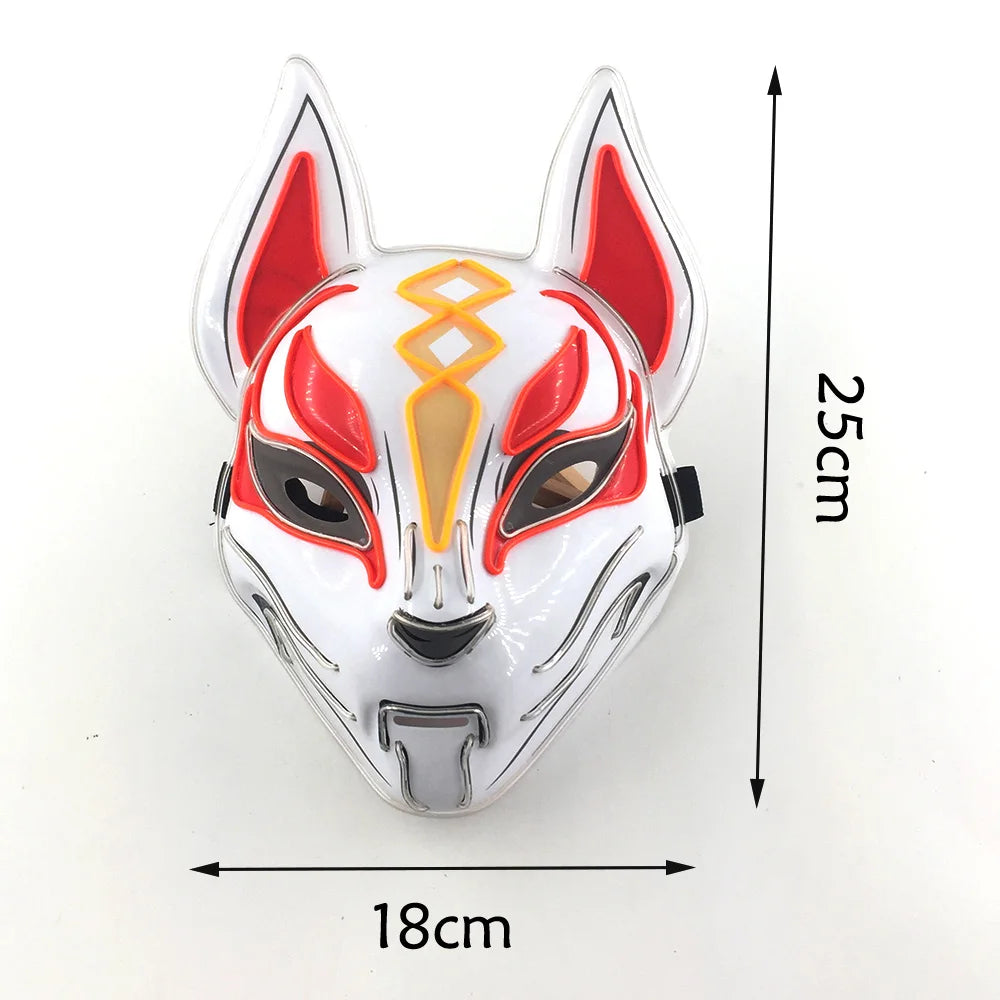 Halloween Carnival Party Costume Decoration Luminous LED Mask Halloween Mask LED Maske Light Up Party Masks for Glow Party