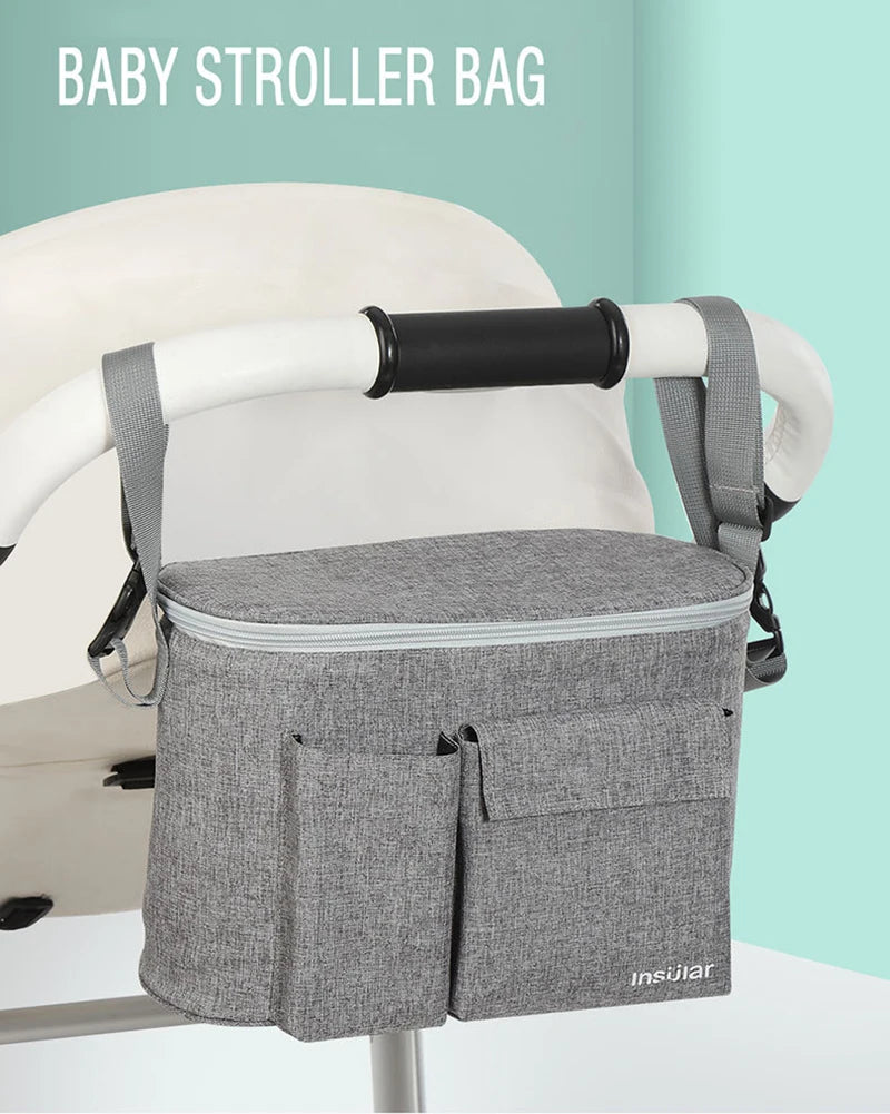 Baby Stroller Organizer Cup Holder Stroller Bag Baby Car Bag Trolley Bag Large Capacity Travel Baby Stroller Accessories