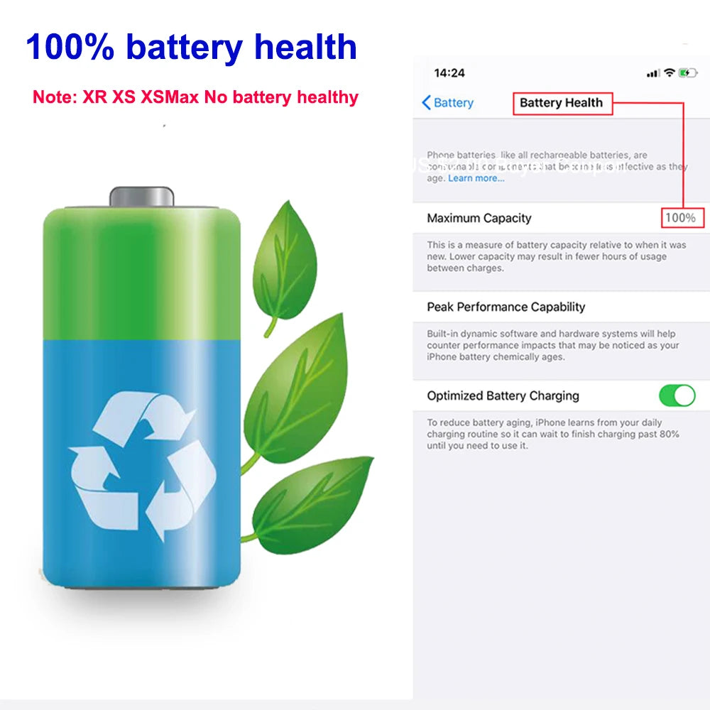 5Pcs/lot Diagnostic Battery For iPhone 12 14 13mini 15ProMax Show Genuine Parts 100% Healthy No Need Older BMS No Message Pop Up