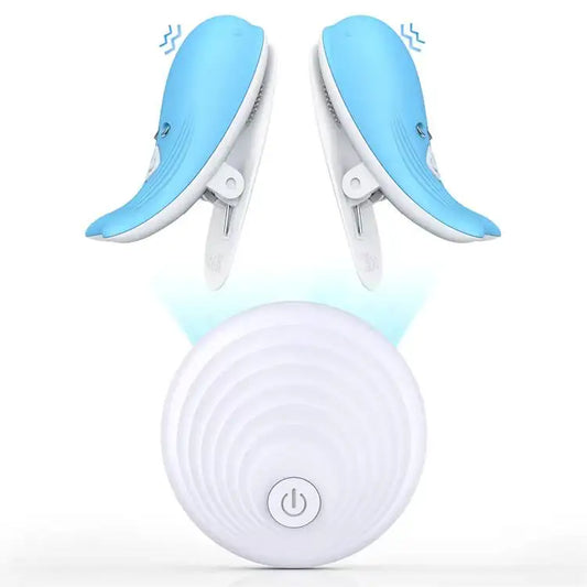 2023 New Vibrating Breast Clamps Electric Stimulator With Remote Control Dual Head Nipple Clip Vibrators