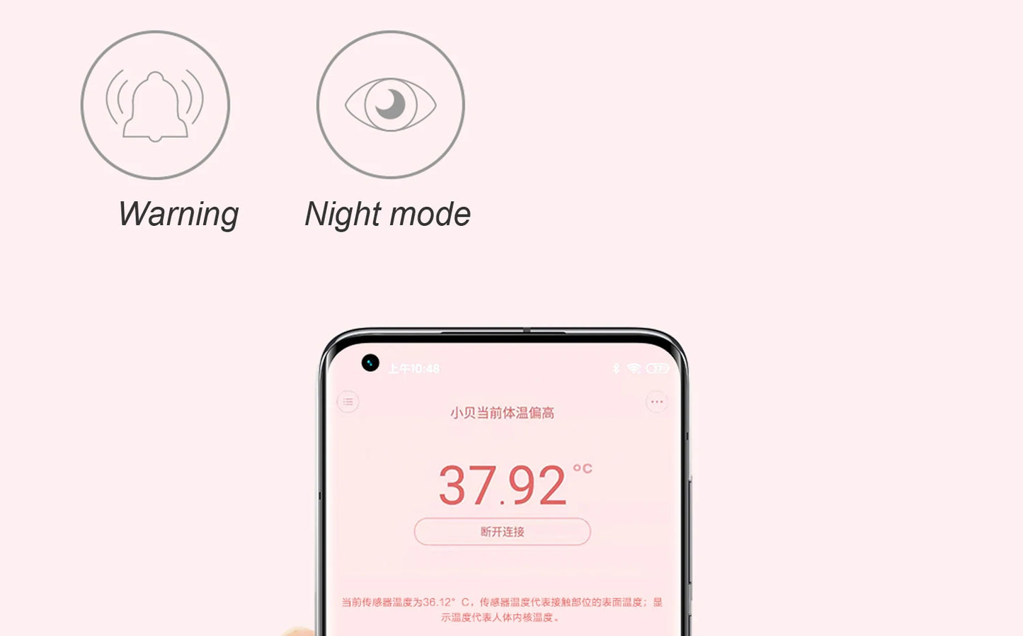 Miaomiaoce Digital Smart Thermometer Pro Clinical Baby Thermometer Rechargeable Accurate Measurement Fever Alarm Remote Monitor