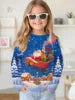 2025 Spring and Autumn Girls Korean Edition Loose Round Neck Long Sleeve T-shirt Top