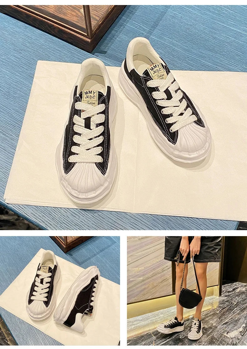 Black Canvas Shoes Woman Vulcanize Shoes Ladies Sneakers Shoes for Women 2025 Platform Sneakers Casuales Trainers Sneakers Women