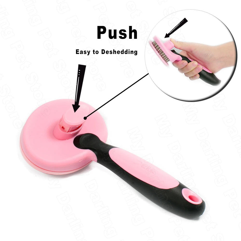 Pet Hair Comb for Cat Dog Hair Remover Double-sided Easy Deshedding Brush for Cat Grooming Tool for Long Small Hair Dog