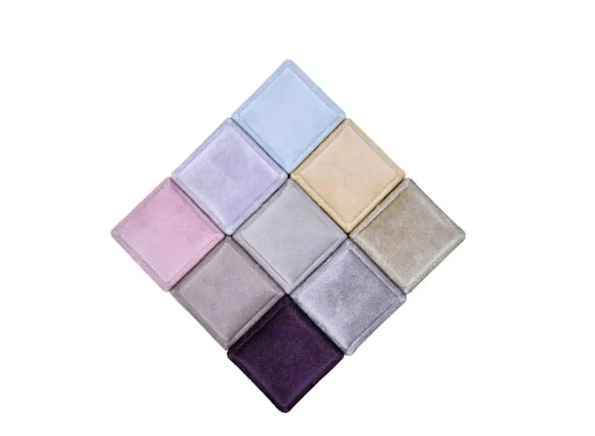 Wholesale High Quality Jewelry Package Box in Velvet Quadrilateral Box 10PCS for Ring Jewelry accessories