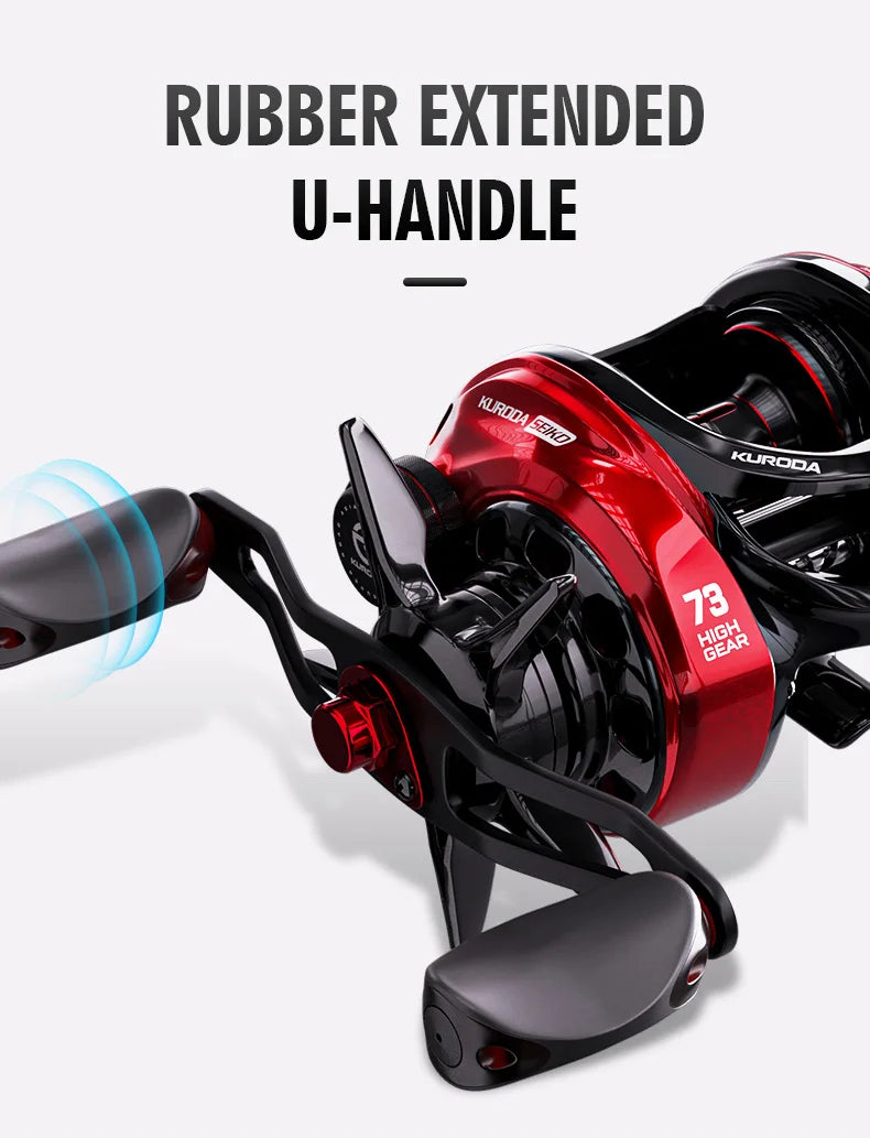 Baitcasting Fishing Reels 18 BBs 10KG Max Drag 7.3:1 Gear Ratios Ultra Light Casting Fishing Reel for Bass Pike Fishing Tackle