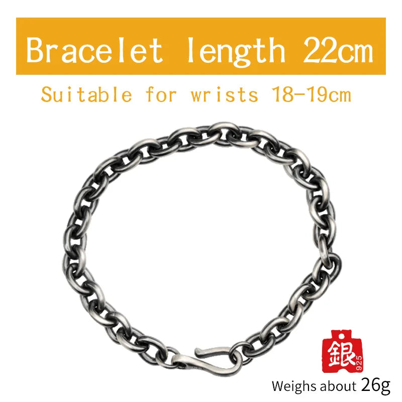 925 Silver bracelet for men women fashion Jewelry High quality brief