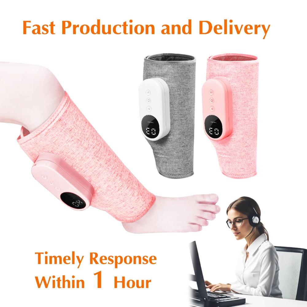 Hot Compress Calf Air Compression Massager Muscle Relaxation Leg Massager for Circulation and Pain Relief