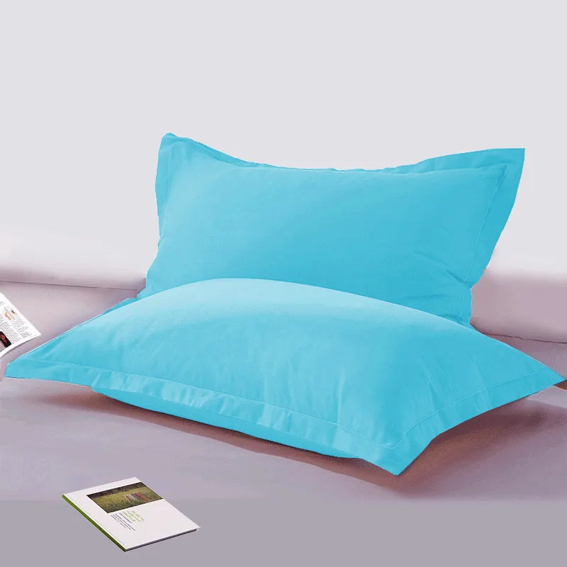 LAGMTA 2pc 100% cotton solid color reactive dyed high-quality fabric with zipper pillowcase various sizes can be customized