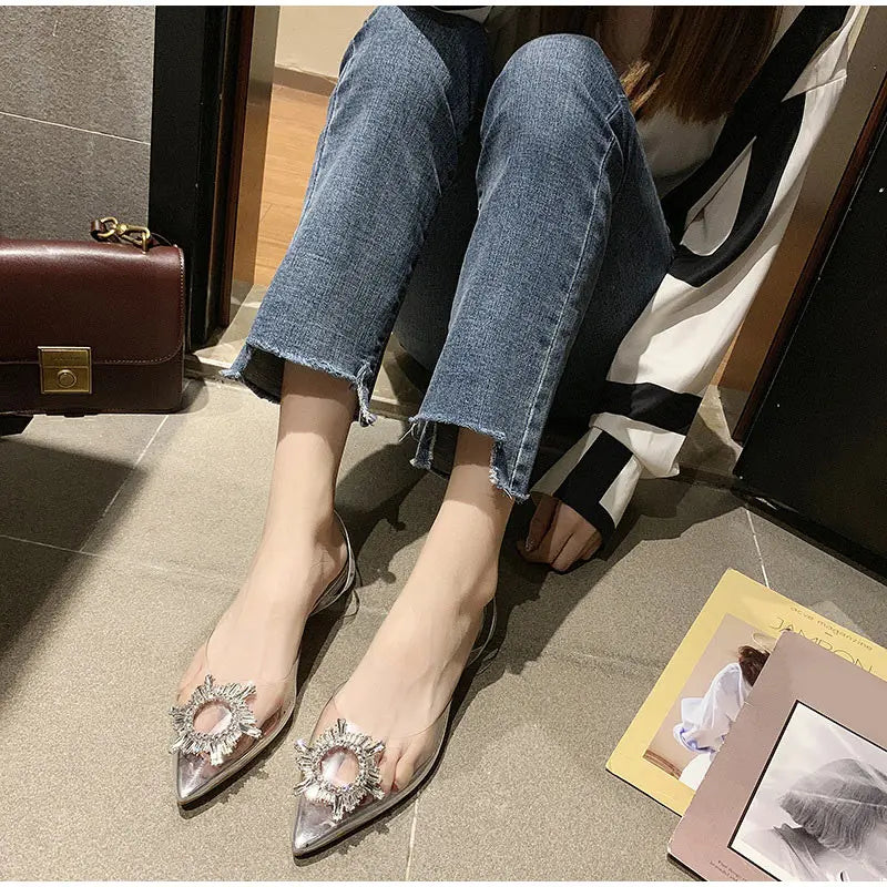 ZUZI Luxury Women Pumps 2022 Transparent High Heels Sexy Pointed Toe Slip-on Wedding Party Brand Fashion Shoes for Lady 34-41