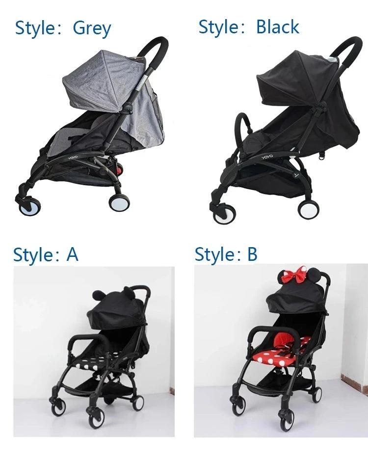 COLU KID® Baby Stroller Accessories Canopy Hood Sunshade 175° Seat Cushion Cotton Liner Pad for Babyzen Yoyo2 Yoya YOYO 2