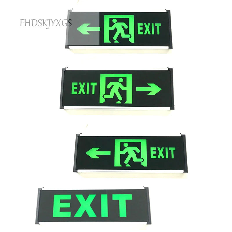 Exit Led Light  Ac110/220V Green Emergency Exit Sign Light Fire Safety Indicator Warning Lamp For Bulb Hotel Mall Public Place