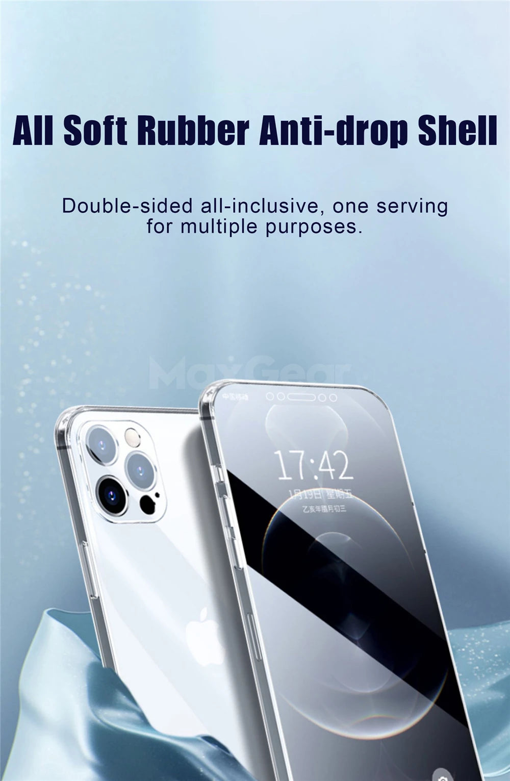 360 Full Body Front Back Protective Case For iPhone 16 15 12 13 14 11 Pro Max Mini X XR XS Plus Soft Hard Transparent Cover
