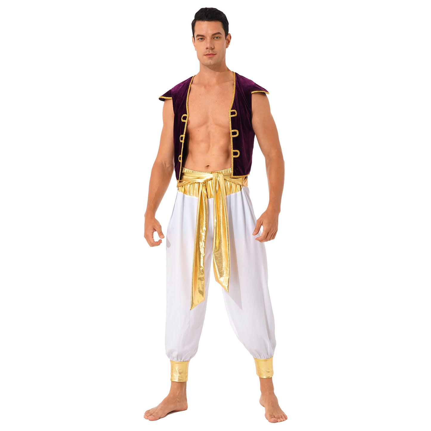 Halloween Adult Cosplay Complete Set Ancient Greek God Gladiator Clothing Mythical Prince Aladin Party Performance Costume