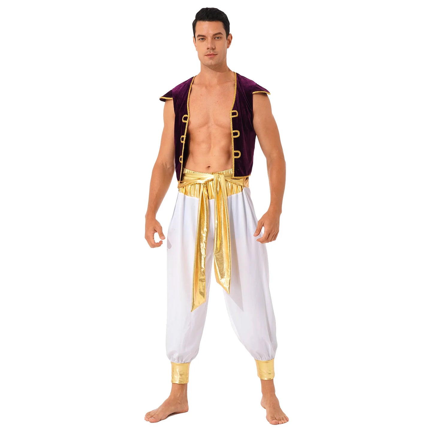 Halloween Adult Cosplay Complete Set Ancient Greek God Gladiator Clothing Mythical Prince Aladin Party Performance Costume