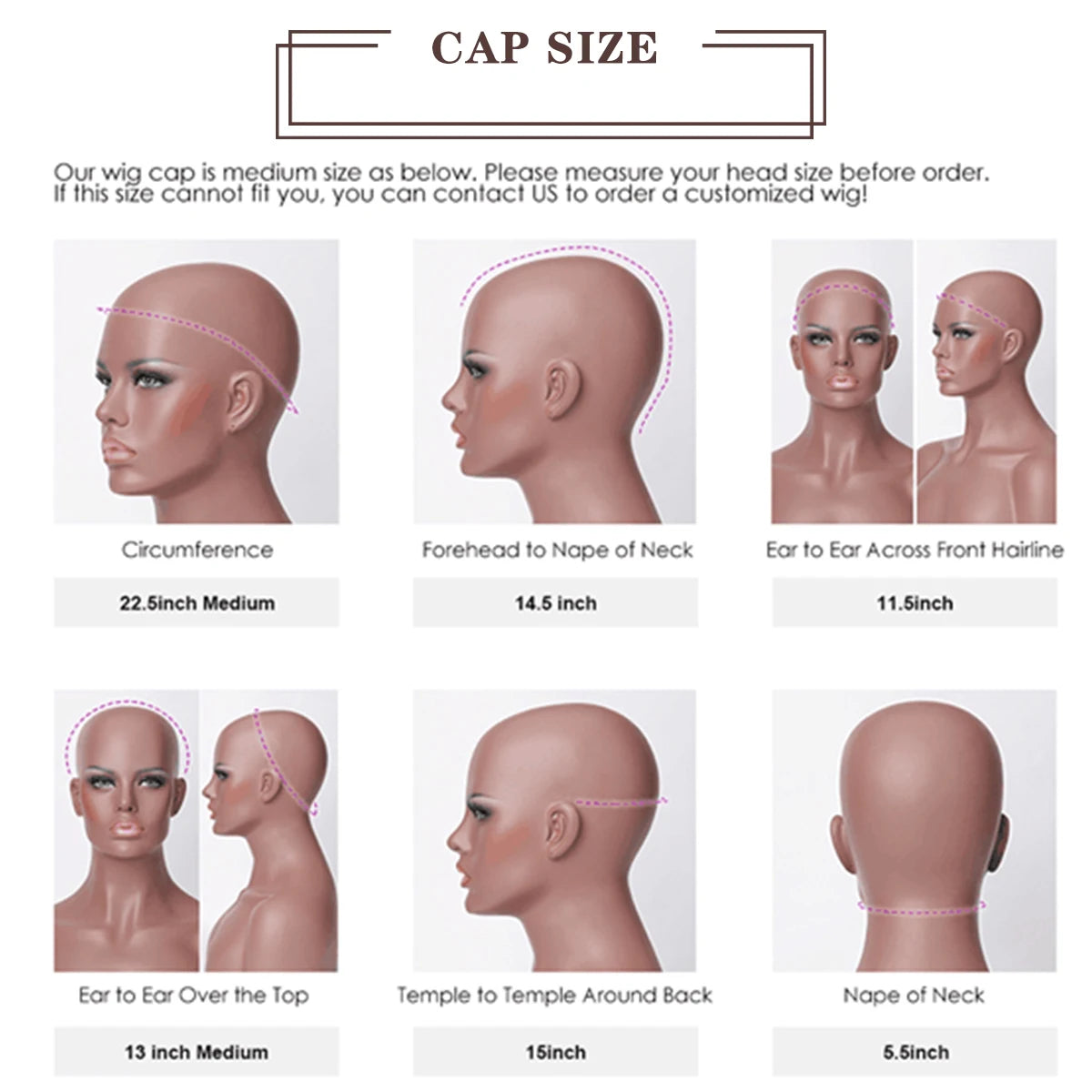 Custom Wig Order Link - Confirm Style/Length/Cap Size with CS First | Exact Price Adjustment | Safe AliExpress Payment