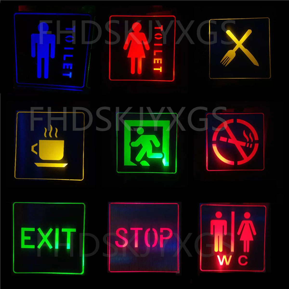 Exit Led Light  Ac110/220V Green Emergency Exit Sign Light Fire Safety Indicator Warning Lamp For Bulb Hotel Mall Public Place