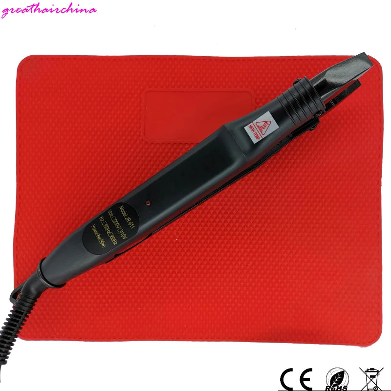 L-611 Hair Extension Iron Constant Heat Keratin Fusion Connector 500°C Heat Insulation Silicone Pad Hairdresser Tool Gift