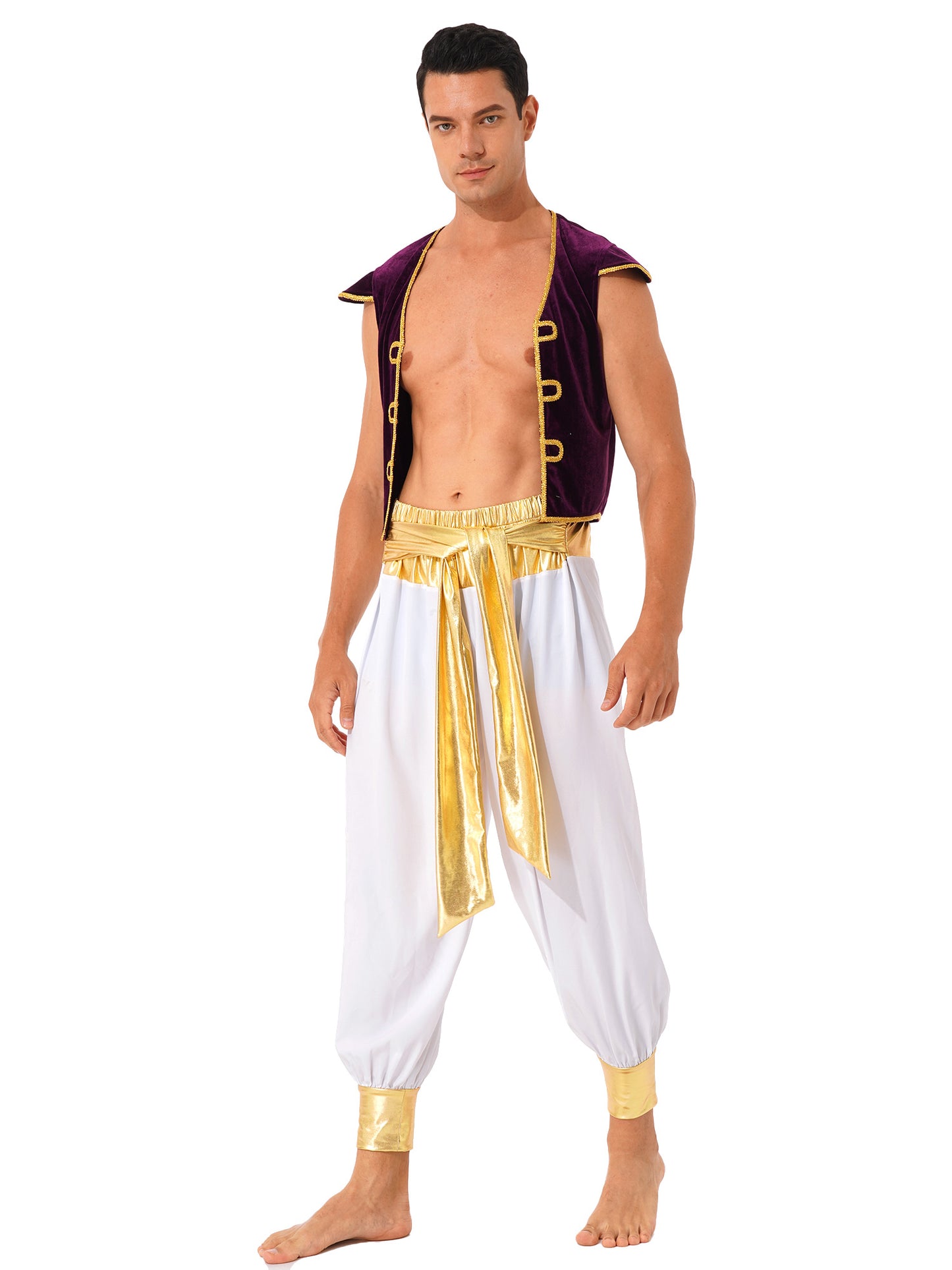 Halloween Adult Cosplay Complete Set Ancient Greek God Gladiator Clothing Mythical Prince Aladin Party Performance Costume