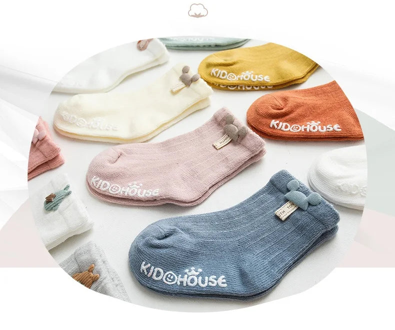 3 Pairs/Lot Infant Sock Cartoon Newborn Baby Socks Dispensing Glue Non-slip Cute Boys Girls Baby Socks Kids Sock Floor Socks