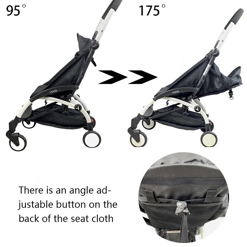 Baby Stroller Cushion Seat For Babyzen Yoyo Yoyo2 Original Fabric 175 Degrees Sit And Lie Baby Stroller Accessories