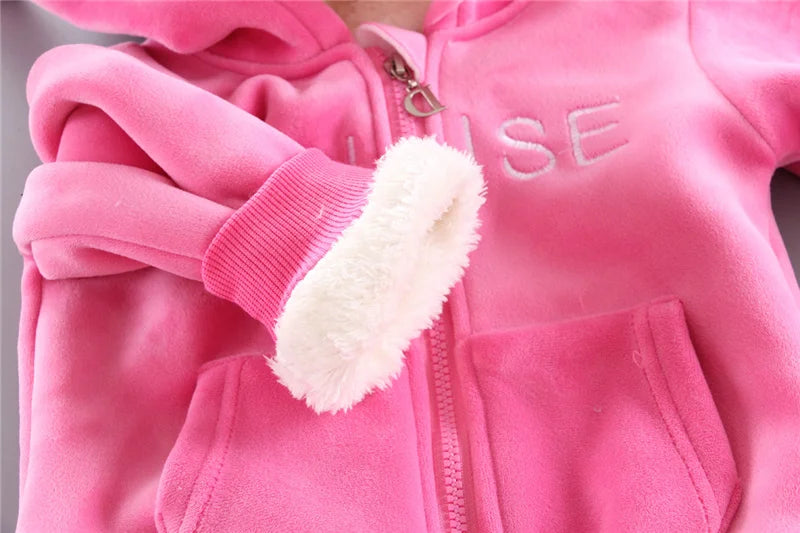 Toddler Girls Clothes Suit 2023 Autumn Winter Kids Costume Hoodie Top+Pant 2pcs Outfit Children Clothing For Boys Sets 1-4 Years