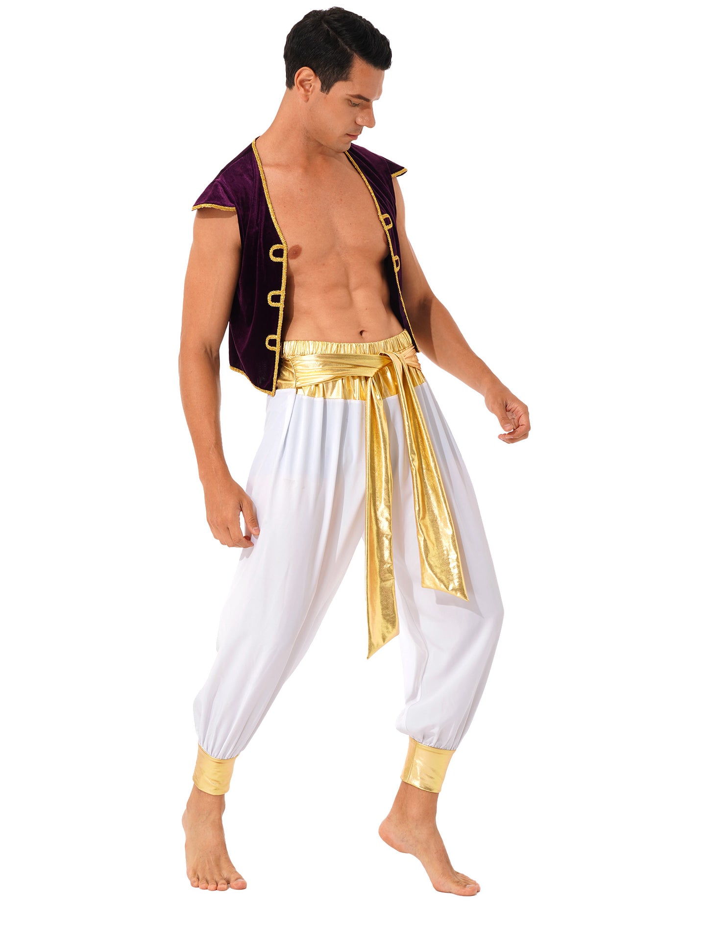Halloween Adult Cosplay Complete Set Ancient Greek God Gladiator Clothing Mythical Prince Aladin Party Performance Costume