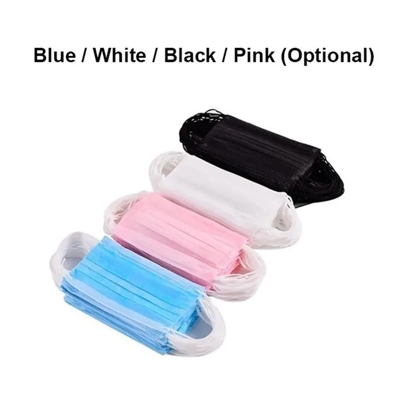 100-200pcs Black Kid Disposable Protective Mask 3 Layer Nonwoven Kids Filter Hygiene Thicken Children's Cartoon Face Mouth Masks