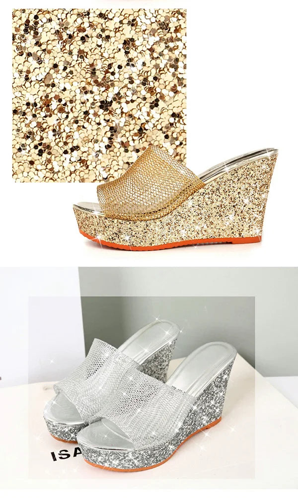 LIHUAMAO wedges slipper espadrilles shoes platform high heel sandals Women casual comfortable pumps outdoor beach style bohemia