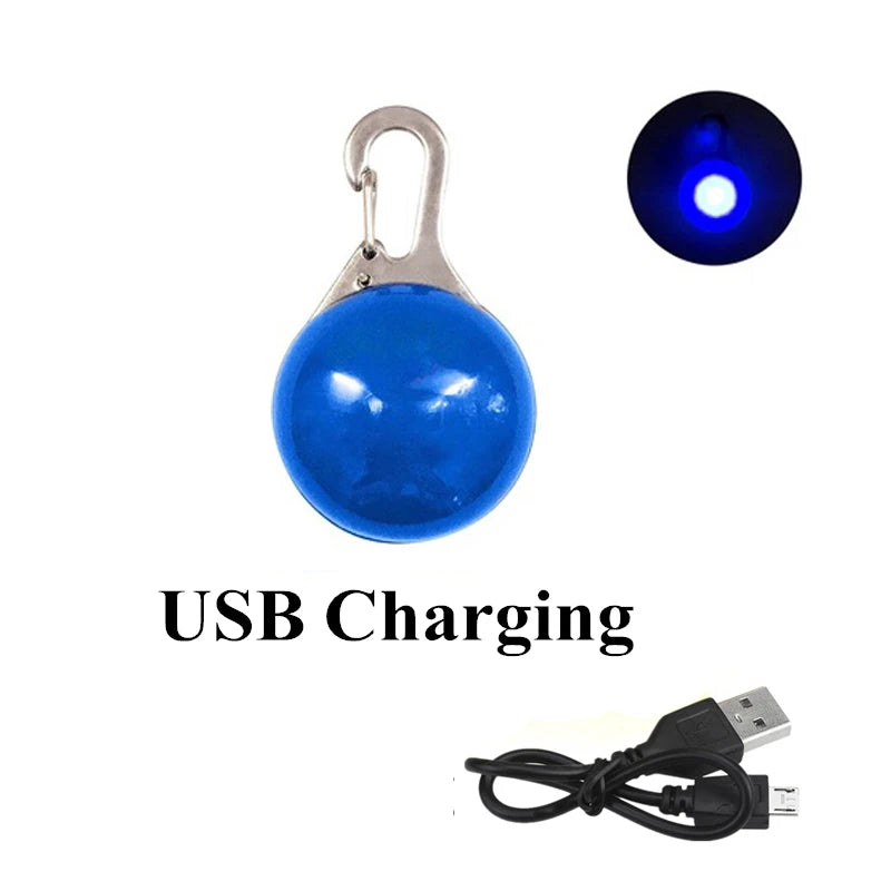 IPX7 Waterproof LED Pet Dog Cat Collar Pendant Night Safety Luminous Light Flashing Pendant With Light for Dog CatAccessories