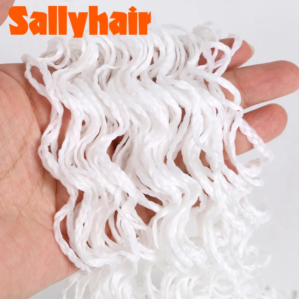 Sallyhair Synthetic Braids Thin Box Braids Crochet Braiding Hair Colorful Zizi Braids Extensions Grey Pink Black Brown Hair