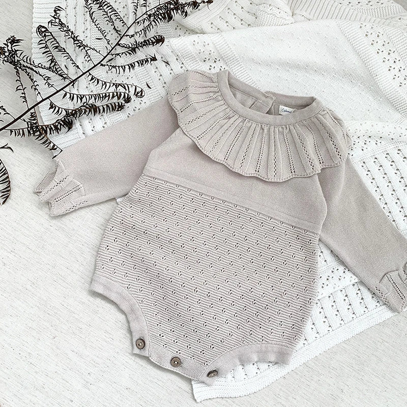 Spring Newborn Infant Toddler Baby Girl Boy Rompers Warm Knit Jumpsuit Long Sleeve Soft Outfits Clothing Baby Winter knit Romper