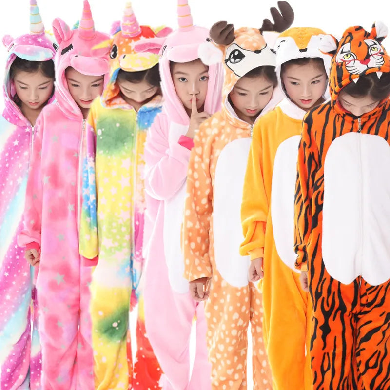 Kigurumi Onesie Kids Capybara Pajamas For Children Christmas Blanket Sleepers Baby Costume Winter Boy Girl Cat Jumspuit