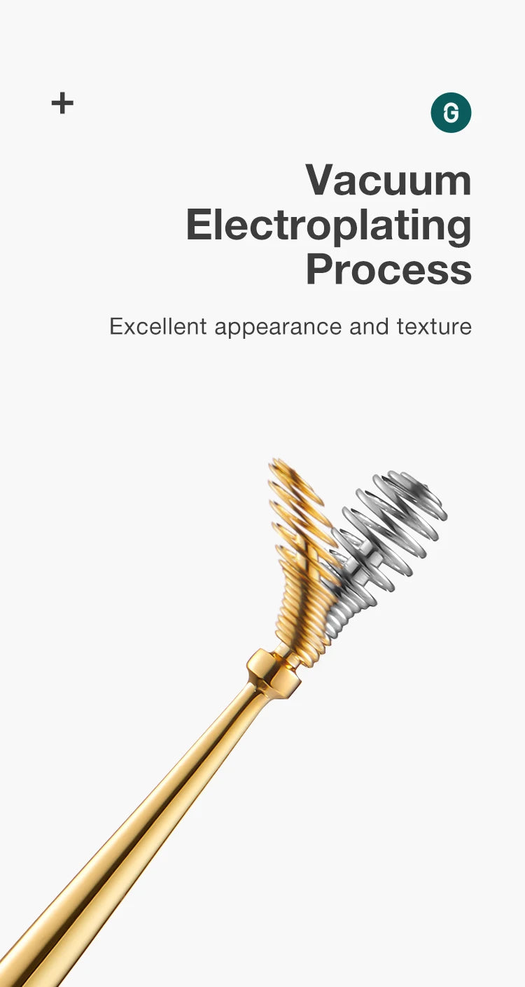 MR.GREEN Ear Wax Removal 360° Spiral Massage Ear Pick Ear Canal Cleaner Stainless Steel Flexible Design Ear Care Tools