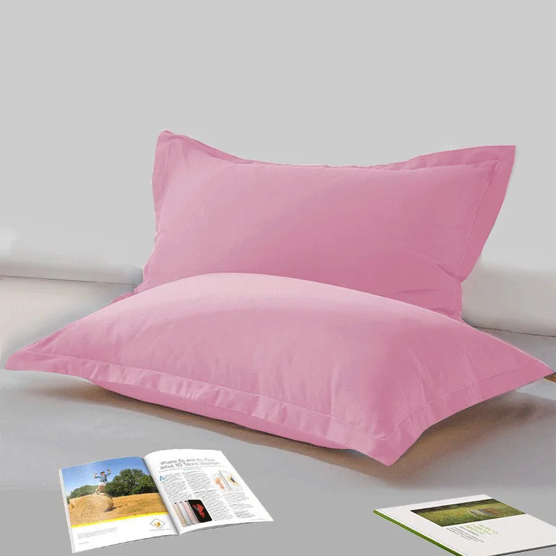 LAGMTA 2pc 100% cotton solid color reactive dyed high-quality fabric with zipper pillowcase various sizes can be customized
